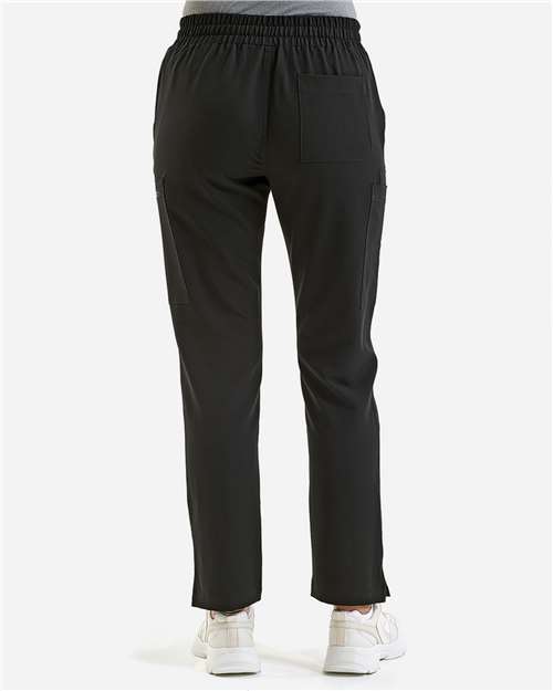Women's Relentless Stretch Cargo Scrub Pants - OnModelBack - B295D5502 - Black
