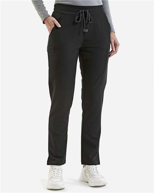 Women's Relentless Stretch Cargo Scrub Pants - OnModelFront - B295D5502 - Black
