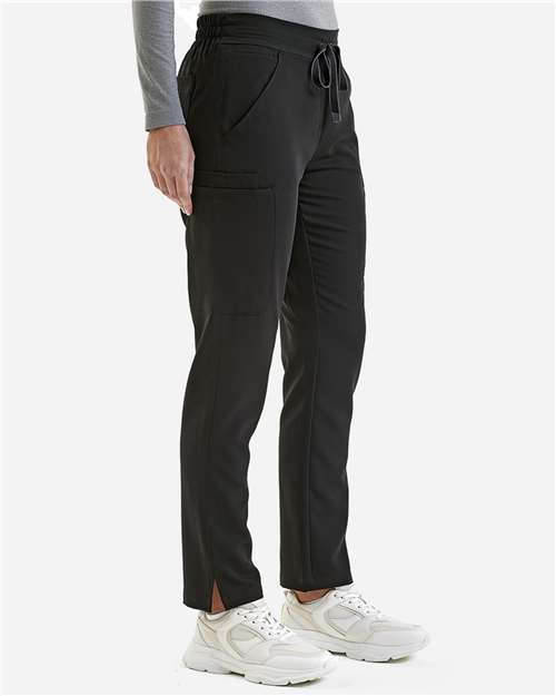 Women's Relentless Stretch Cargo Scrub Pants - OnModelSide - B295D5502 - Black
