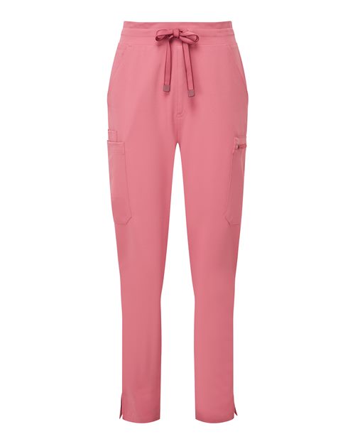 Women's Relentless Stretch Cargo Scrub Pants - Front - B295D5302 - Calm Pink