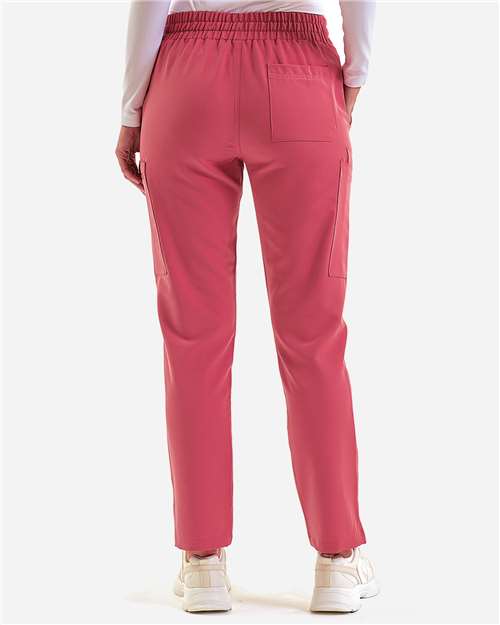Women's Relentless Stretch Cargo Scrub Pants - OnModelBack - B295D5302 - Calm Pink