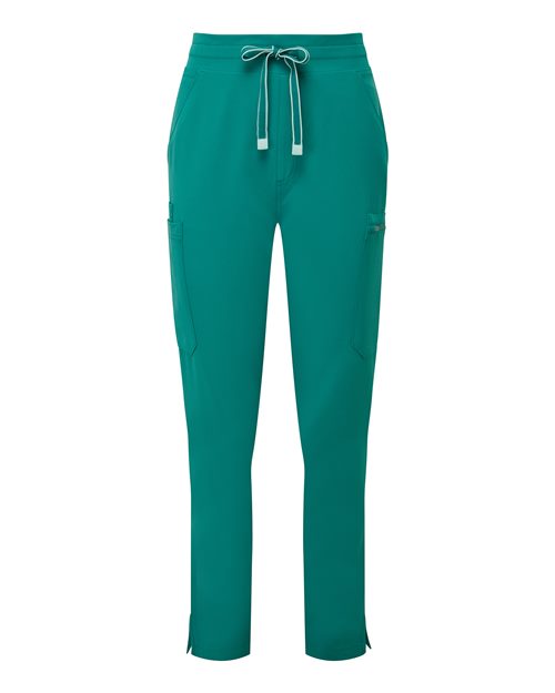 Women's Relentless Stretch Cargo Scrub Pants - Front - B295D5542 - Clean Green
