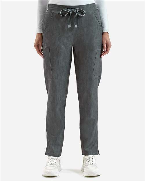 Women's Relentless Stretch Cargo Scrub Pants - OnModelFront - B295D5092 - Dynamo Grey