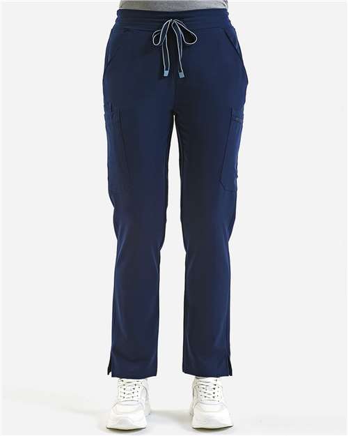Women's Relentless Stretch Cargo Scrub Pants - OnModelFront - B295D5652 - Navy