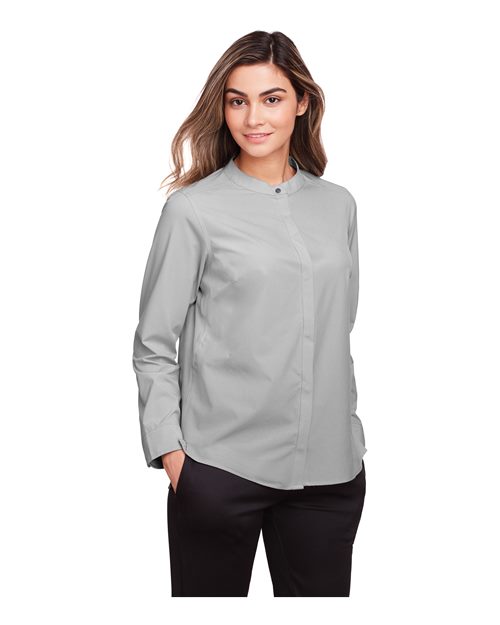 Women's Borough Stretch Performance Shirt - OnModelSide - B181D3022 - Platinum
