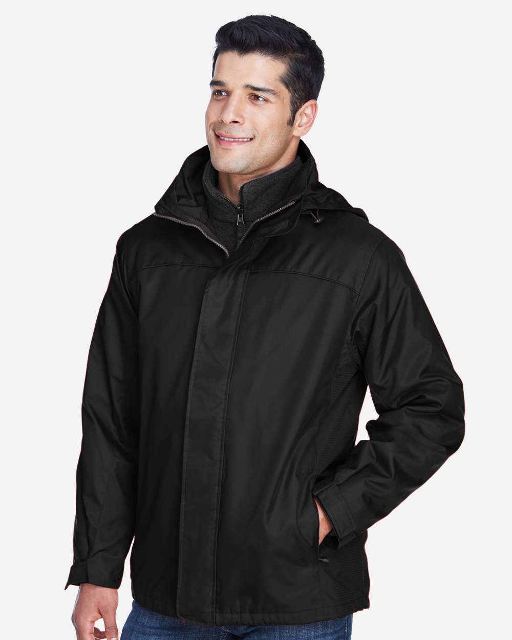 Men's 3-in-1 Insulated Jacket - OnModelSide - B134D3502 - Black