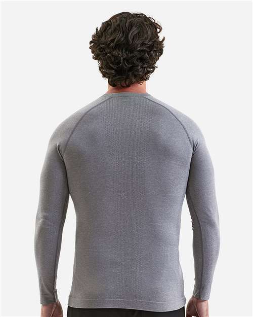 Men's Unstoppable Fresh Long Sleeve Underscrub Base Layer T-Shirt - OnModelBack - B290D5093 - Heather Grey