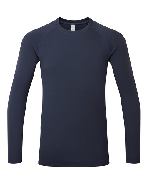 Men's Unstoppable Fresh Long Sleeve Underscrub Base Layer T-Shirt - Front - B290D5653 - Navy Heather