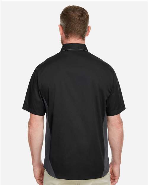 Men's Tall Flash IL Colorblock Shirt - OnModelBack - B267B9507 - Black/ Dark Charcoal