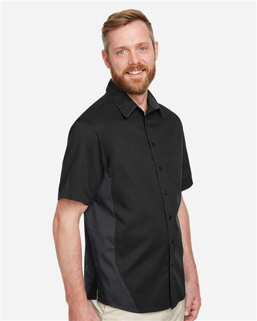 Men's Tall Flash IL Colorblock Shirt - OnModelSide - B267B9507 - Black/ Dark Charcoal