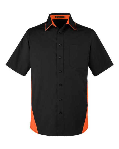 Men's Tall Flash IL Colorblock Shirt - Front - B267B9115 - Black/ Team Orange