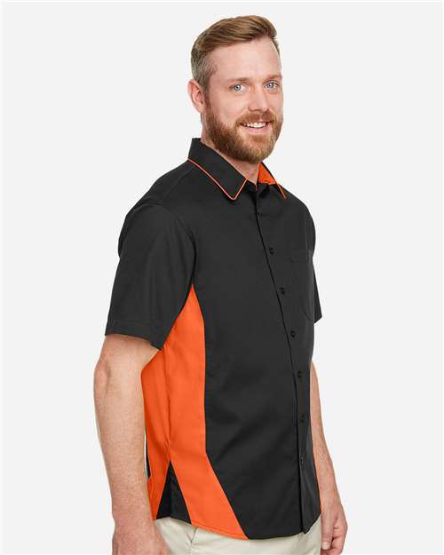 Men's Tall Flash IL Colorblock Shirt - OnModelSide - B267B9115 - Black/ Team Orange