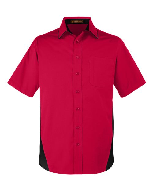 Men's Tall Flash IL Colorblock Shirt - Front - B267B9705 - Red/ Black