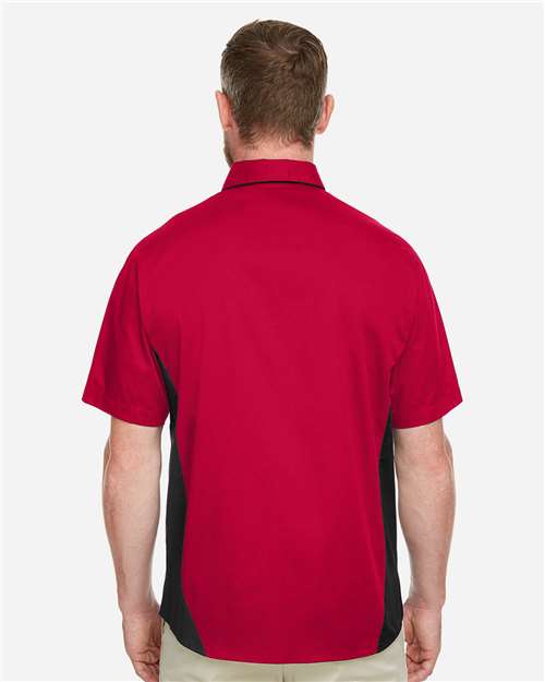 Men's Tall Flash IL Colorblock Shirt - OnModelBack - B267B9705 - Red/ Black