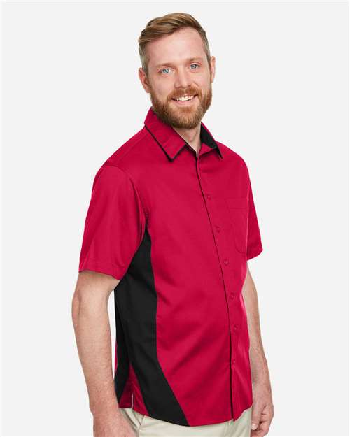 Men's Tall Flash IL Colorblock Shirt - OnModelSide - B267B9705 - Red/ Black
