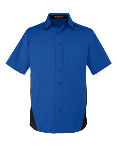 Men's Tall Flash IL Colorblock Shirt - Front - B267B9755 - True Royal/ Black