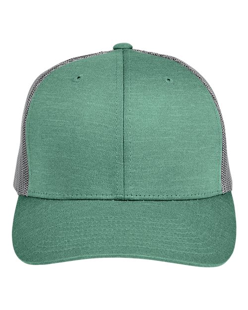 Youth Zone Sonic Heather Trucker Cap by Yupoong - Front - B742D9540 - Sport Forest Heather/ Sport Graphite