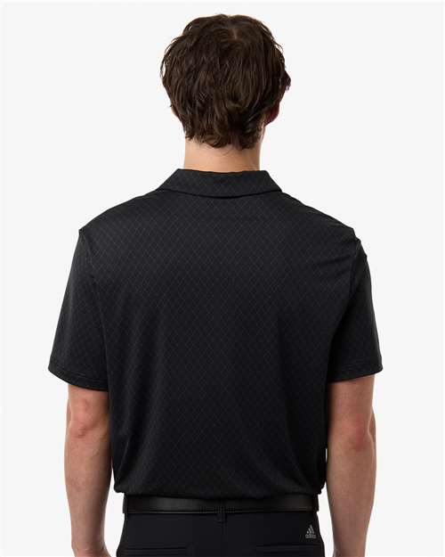Men's 4-Way Stretch Printed Polo - OnModelBack - B13053583 - Carbon