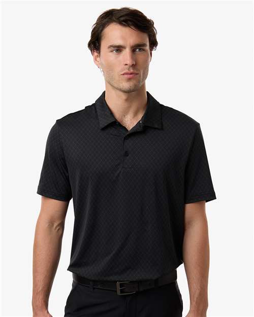 Men's 4-Way Stretch Printed Polo - OnModelFront - B13053583 - Carbon