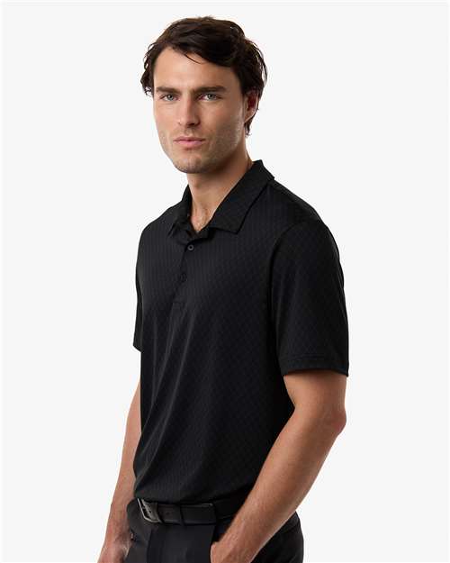 Men's 4-Way Stretch Printed Polo - OnModelSide - B13053583 - Carbon