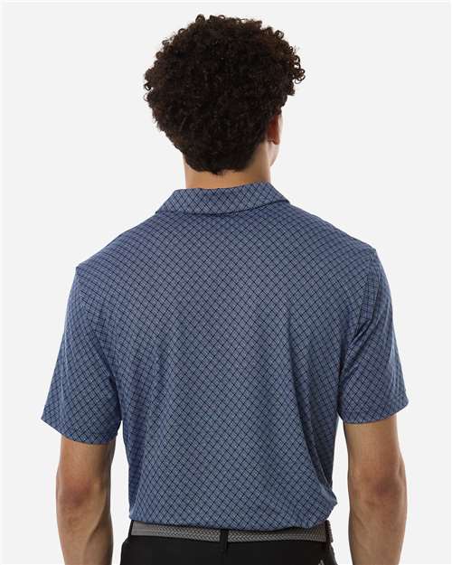 Men's 4-Way Stretch Printed Polo - OnModelBack - B13053653 - Collegiate Navy
