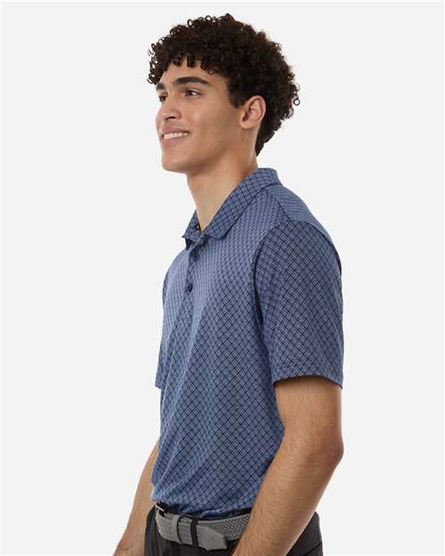 Men's 4-Way Stretch Printed Polo - OnModelSide - B13053653 - Collegiate Navy
