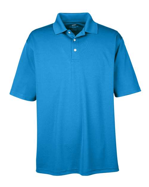 Men's Cool & Dry Stain-Release Performance Polo - Front - B914E1253 - Pacific Blue