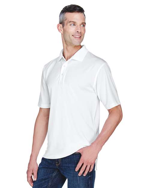 Men's Cool & Dry Stain-Release Performance Polo - OnModelSide - B914E1003 - White