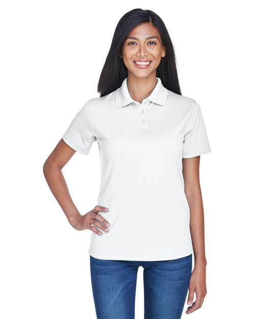 Women's Cool & Dry Stain-Release Performance Polo - OnModelFront - B915E1002 - White