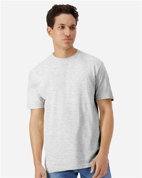 Unisex Light Cotton T-Shirt - OnModelFront - B02860022 - Ash
