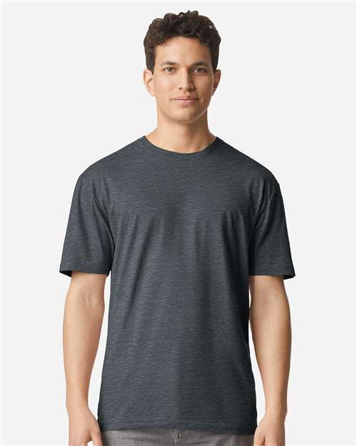 Unisex Light Cotton T-Shirt - OnModelFront - B02860202 - Dark Heather