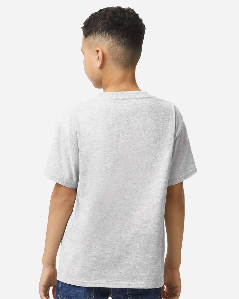 Youth Light Cotton T-Shirt - OnModelBack - B04660022 - Ash