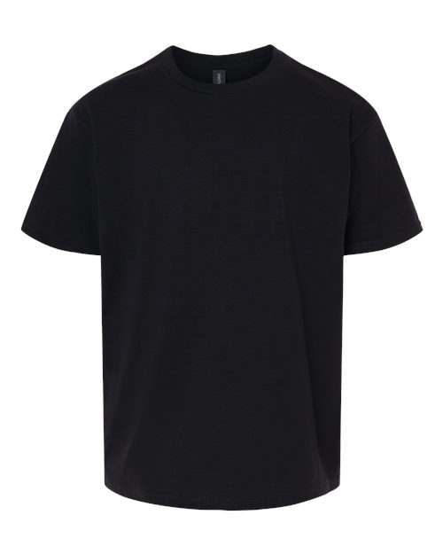 Youth Light Cotton T-Shirt - Front - B04660502 - Black