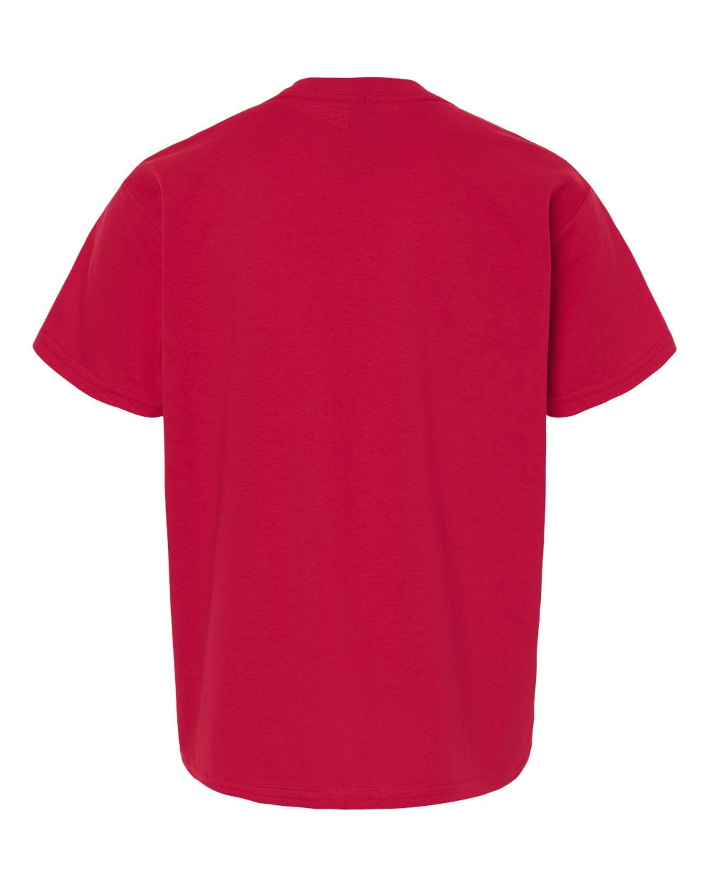 Youth Light Cotton T-Shirt - Back - B04660702 - Cherry Red