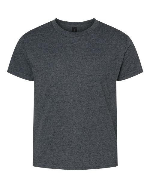 Youth Light Cotton T-Shirt - Front - B04660102 - Dark Heather