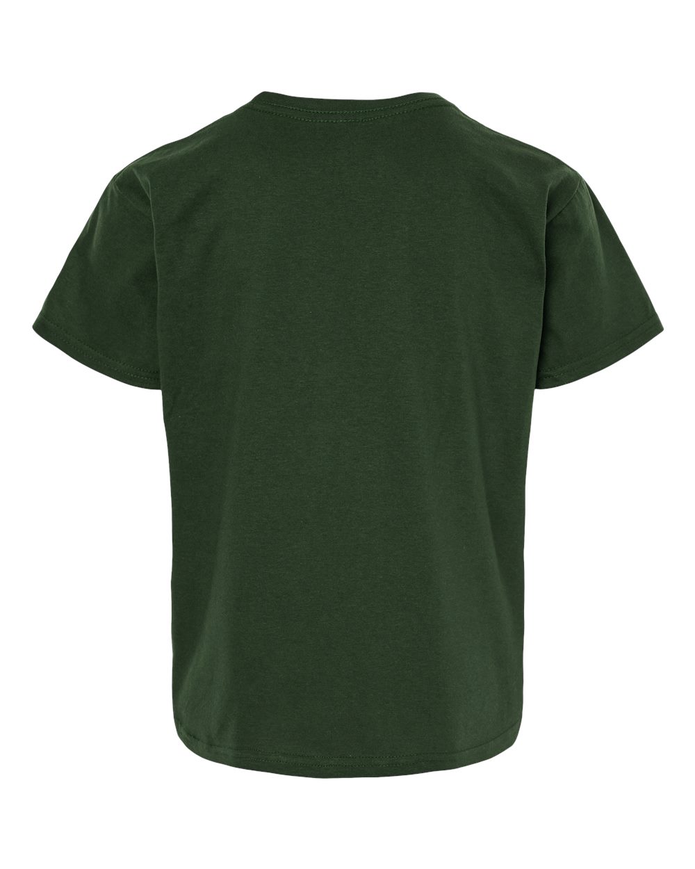 Youth Light Cotton T-Shirt - Back - B04660542 - Forest Green