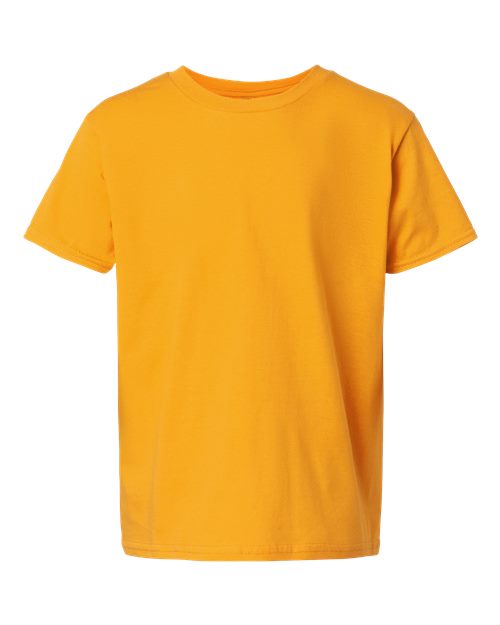 Youth Light Cotton T-Shirt - Front - B04660112 - Gold