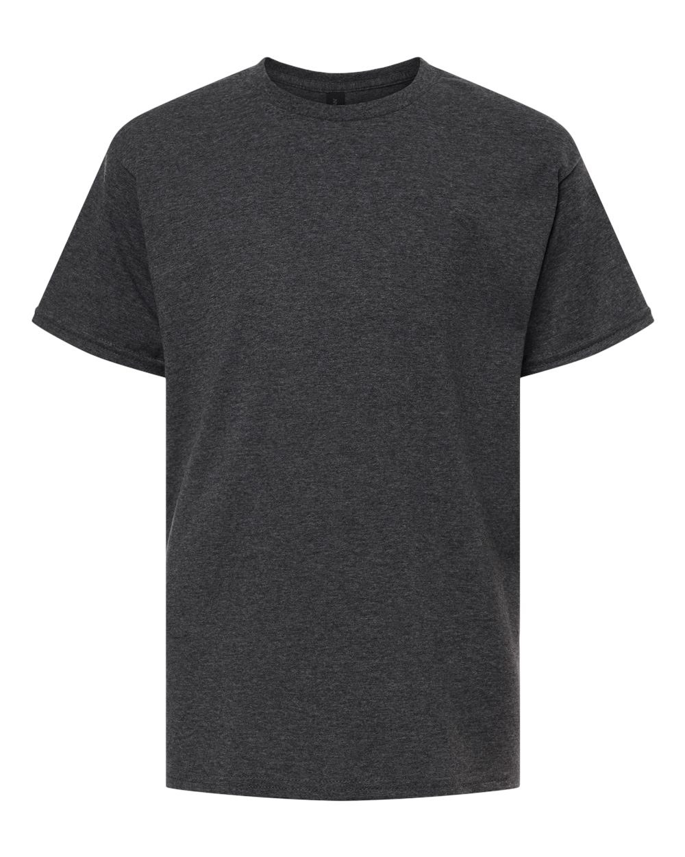 Youth Light Cotton T-Shirt - Front - B04660142 - Heather Dark Grey
