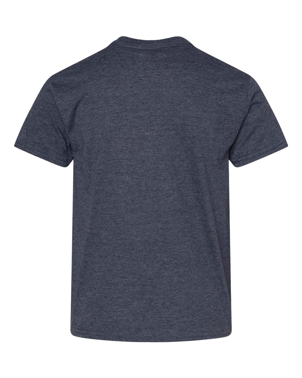 Youth Light Cotton T-Shirt - Back - B04660652 - Heather Navy