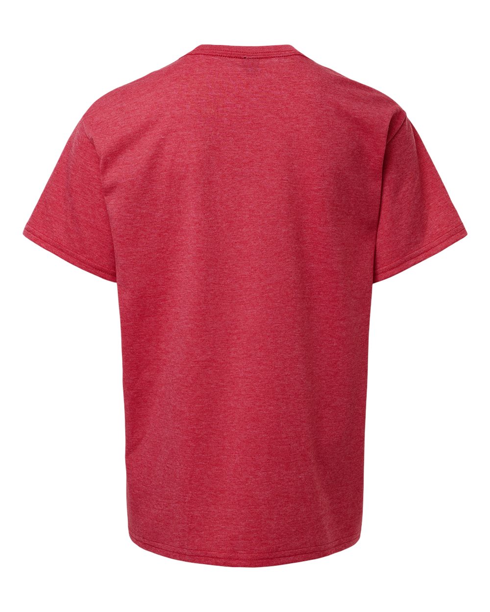 Youth Light Cotton T-Shirt - Back - B04660162 - Heather Red