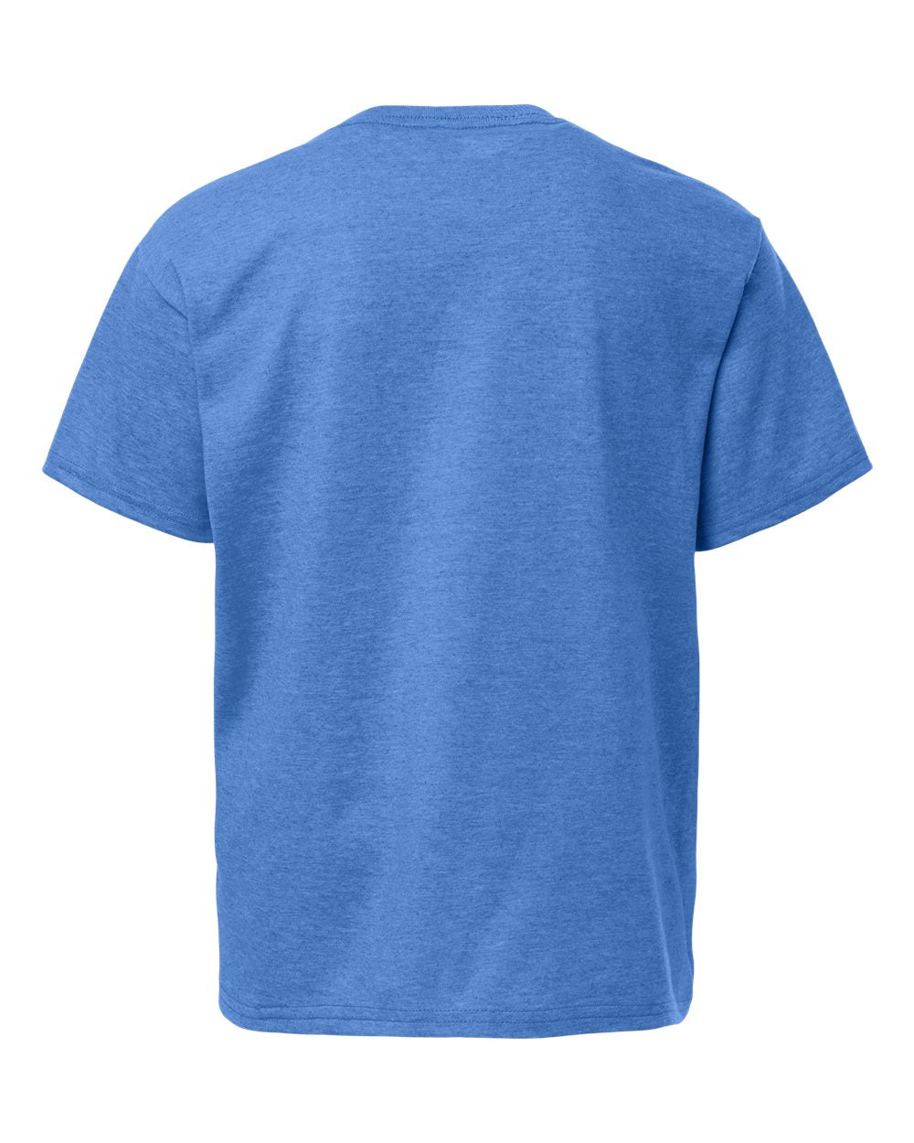 Youth Light Cotton T-Shirt - Back - B04660752 - Heather Royal