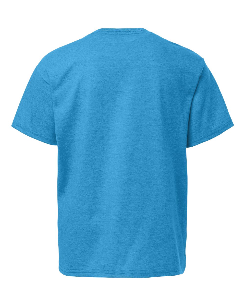 Youth Light Cotton T-Shirt - Back - B04660722 - Heather Sapphire