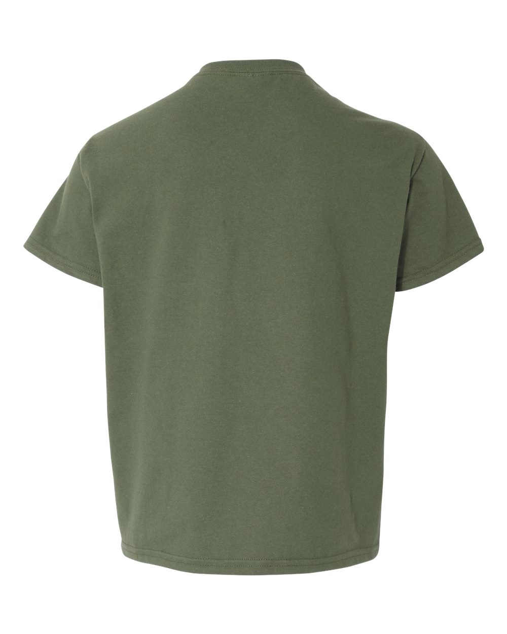 Youth Light Cotton T-Shirt - Back - B04660222 - Military Green