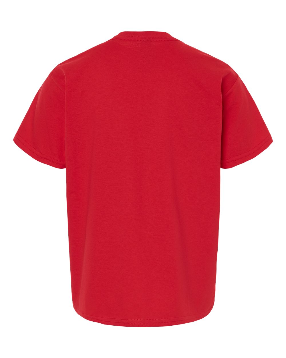 Youth Light Cotton T-Shirt - Back - B04660292 - Red