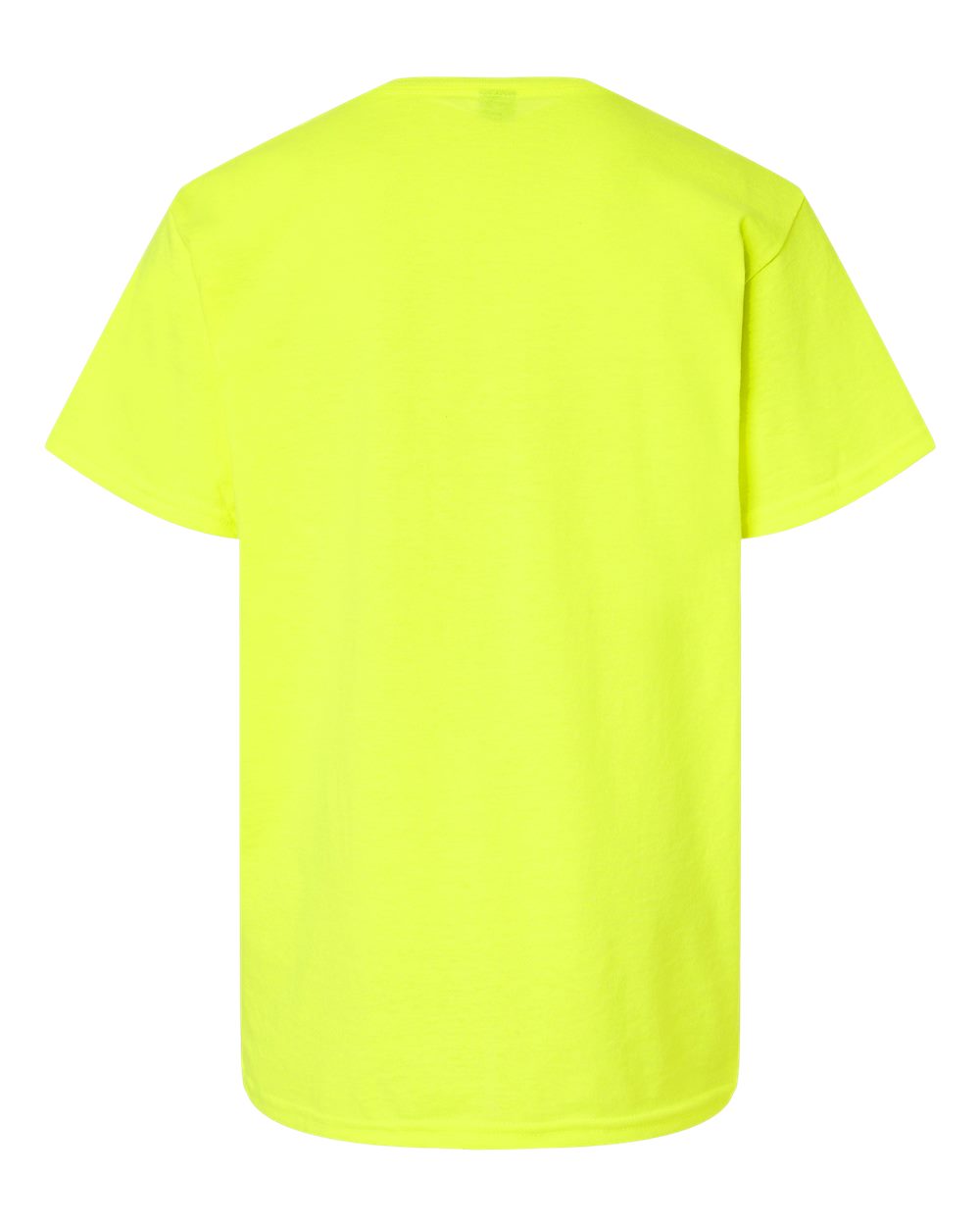 Youth Light Cotton T-Shirt - Back - B04660322 - Safety Green