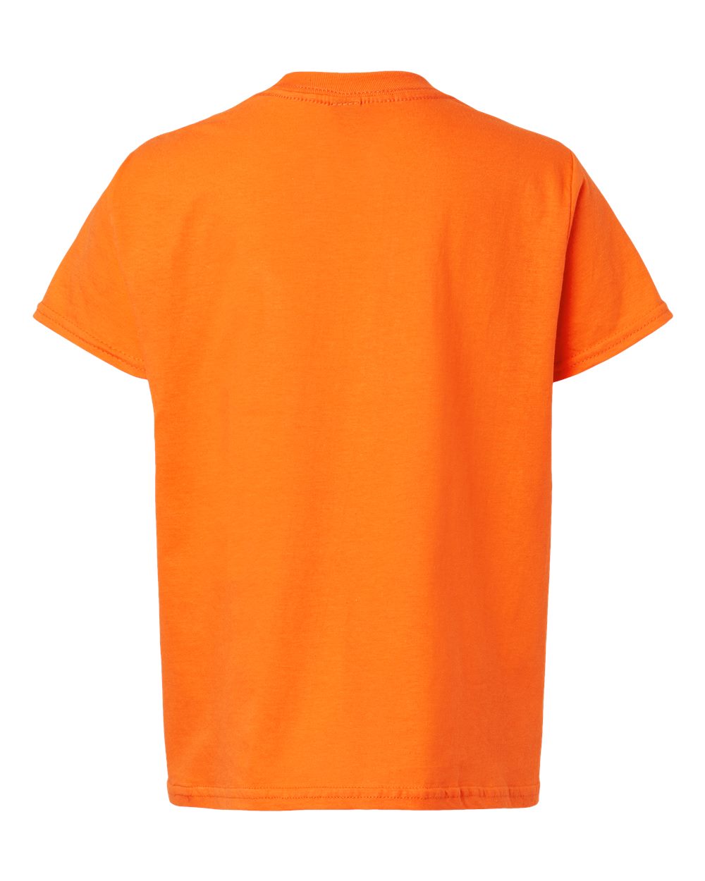 Youth Light Cotton T-Shirt - Back - B04660332 - Safety Orange