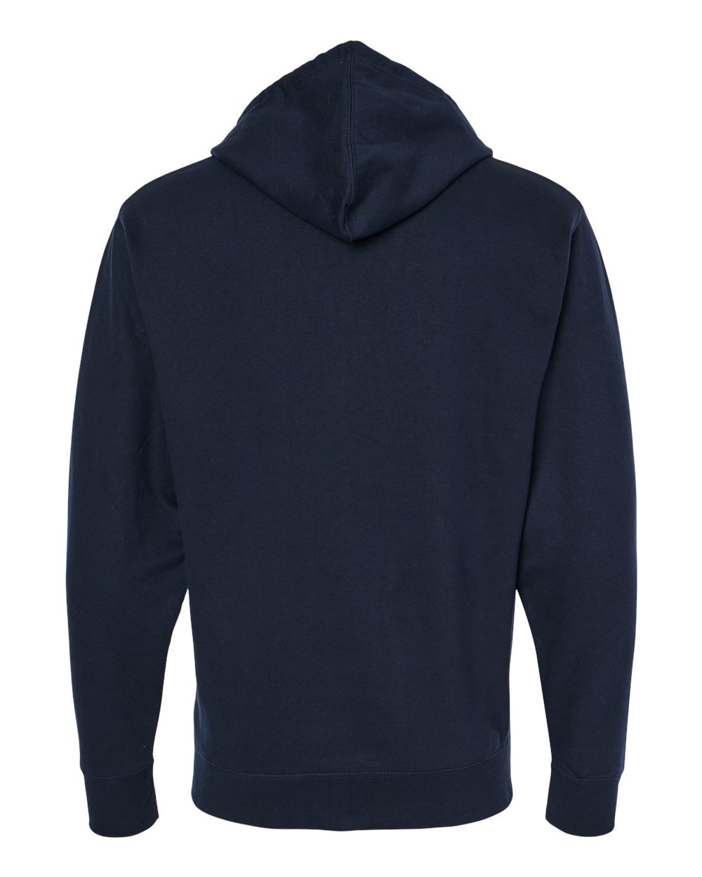 Midweight Full-Zip Hooded Sweatshirt - Back - B20176063 - Classic Navy