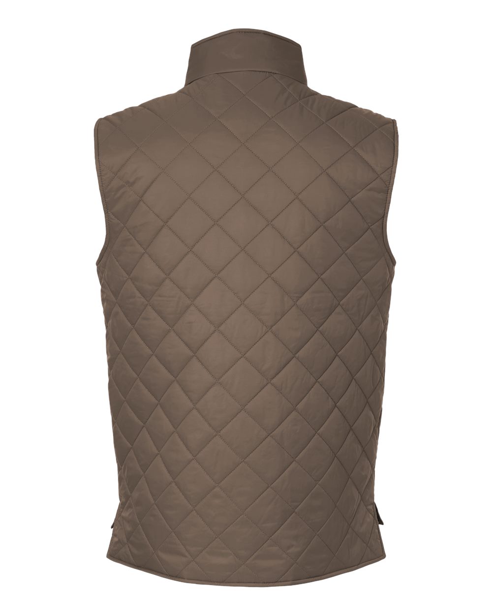 Vintage Diamond Quilted Vest - Back - B09452023 - Driftwood