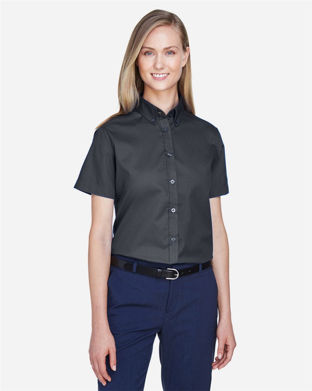 Women's Optimum Short Sleeve Twill Shirt - styleImage