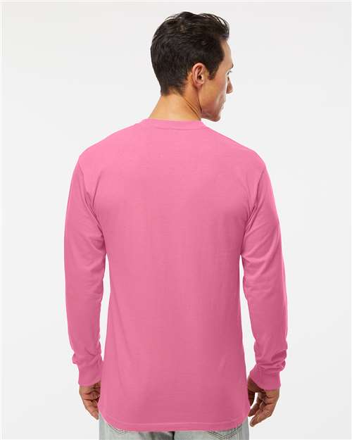 Unisex Gold Soft Touch Long Sleeve T-Shirt - OnModelBack - B01742313 - Azalea